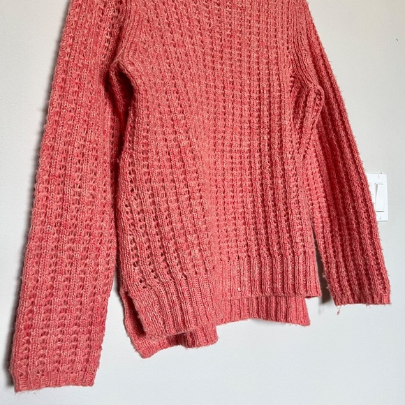 Anthropologie Field Flower Waffle Knit Wool-blend Sweater in Coral Size Medium - Picture 6 of 10